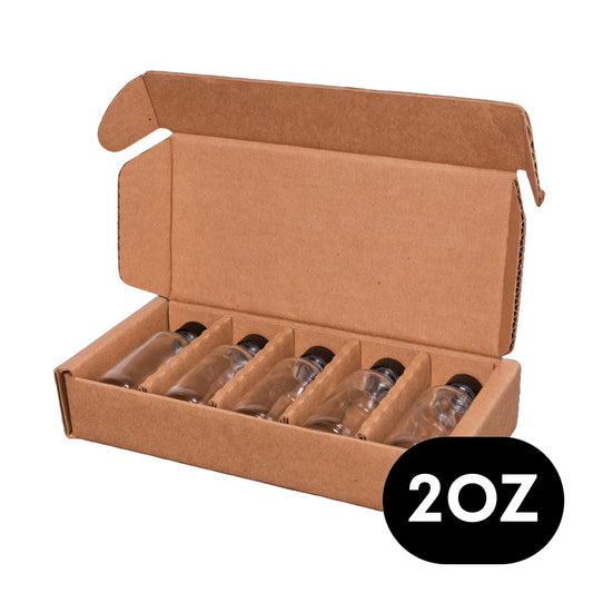 2oz Boston Round Bottle 5-Pack Pod