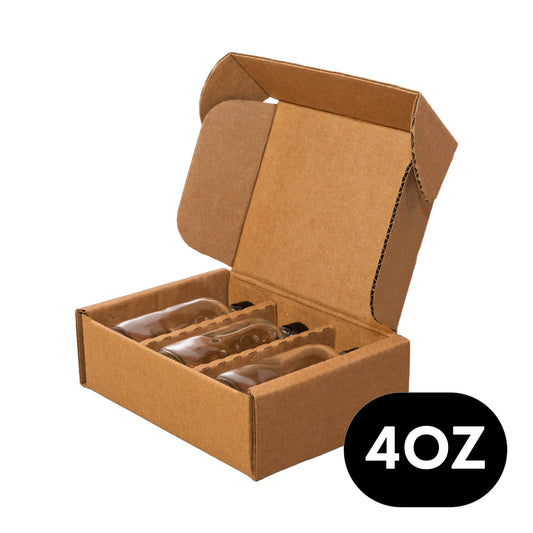 4oz Boston Round Bottle 3-Pack Pod