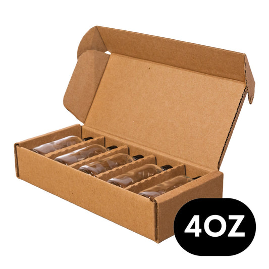4oz Boston Round Bottle 5-Pack Pod
