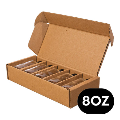 8oz Boston Round Bottle 5-Pack Pod